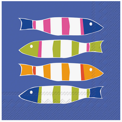 BOSTON INTERNATIONAL FISH COCKTAIL NAPKINS