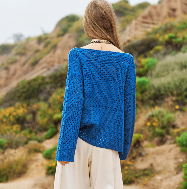 DAVI & DANI BLOCK KNIT SWEATER
