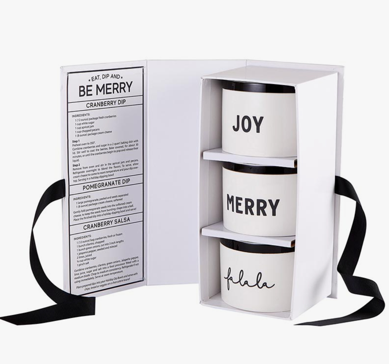 SANTA BARBARA BLACK HOLIDAY DIP BOWL BOX