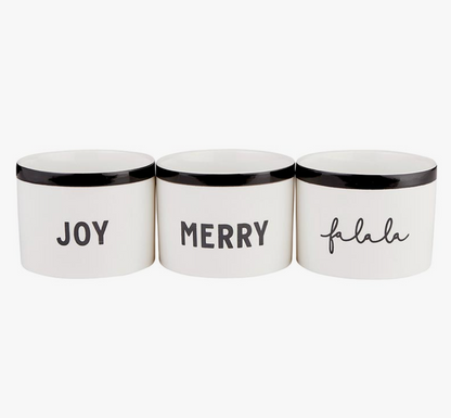 SANTA BARBARA BLACK HOLIDAY DIP BOWL BOX