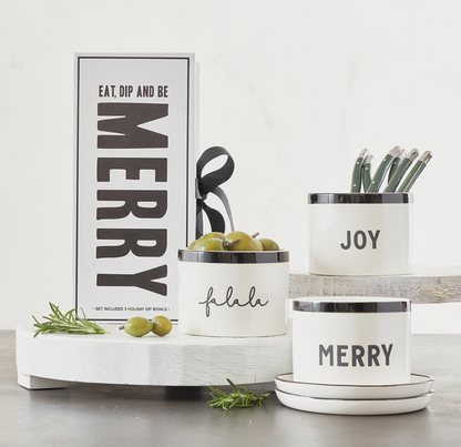 SANTA BARBARA BLACK HOLIDAY DIP BOWL BOX