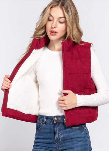42 POPS FAUX FUR LINED VEST