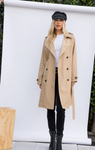 26 INTERNATIONAL LONG SOLID TRENCH COAT