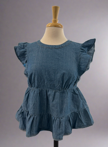 GILLI DEVIN DENIM TOP