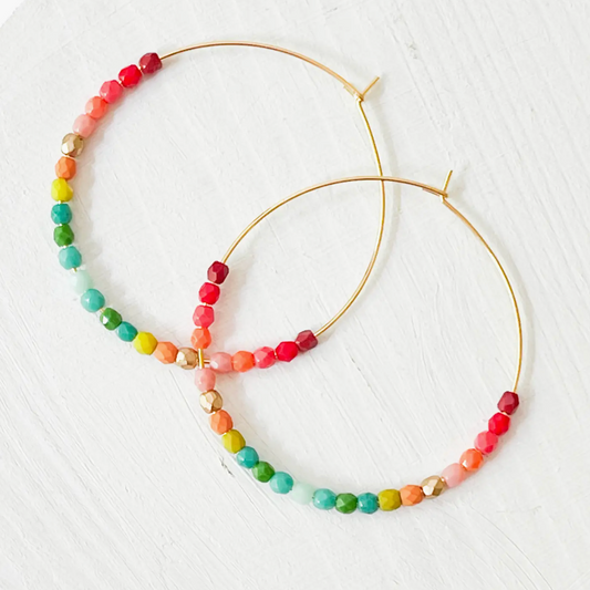 NEST PRETTY THINGS LARGE OMBRE HOOPS