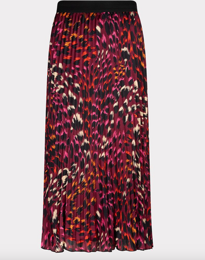ESQUALO FLORAL PRINT PLEATED SKIRT