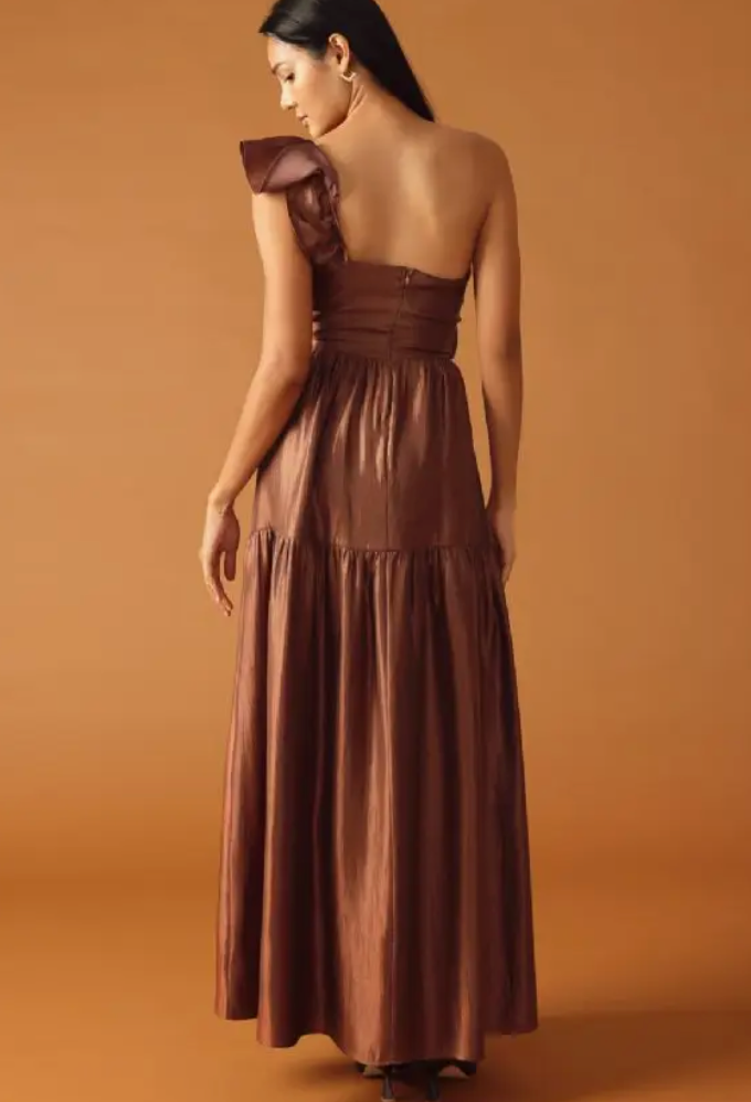 FLYING TOMATO ONE SHOULDER MAXI DRESS