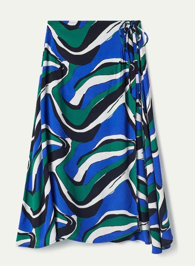 WILD PONY TIGER PRINT MIDI SKIRT