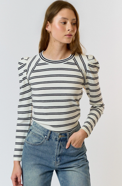 LALAVON LISA STRIPED TOP