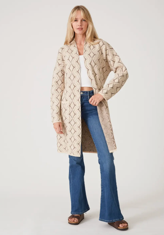 LOVESTITCH DIAMOND CARDIGAN