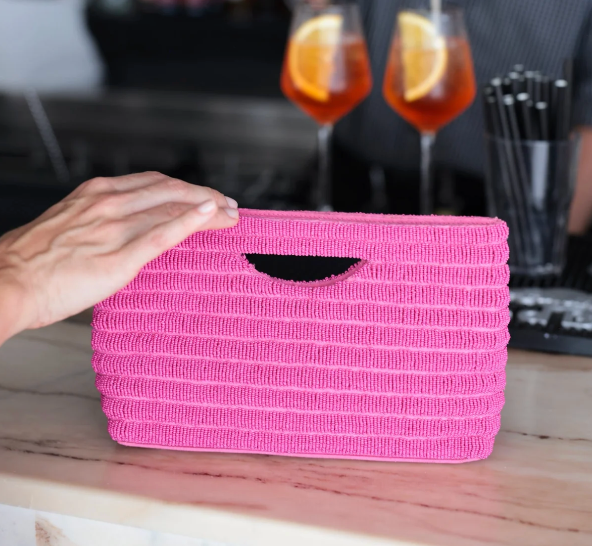 SHIRALEAH BEADED CLUTCH