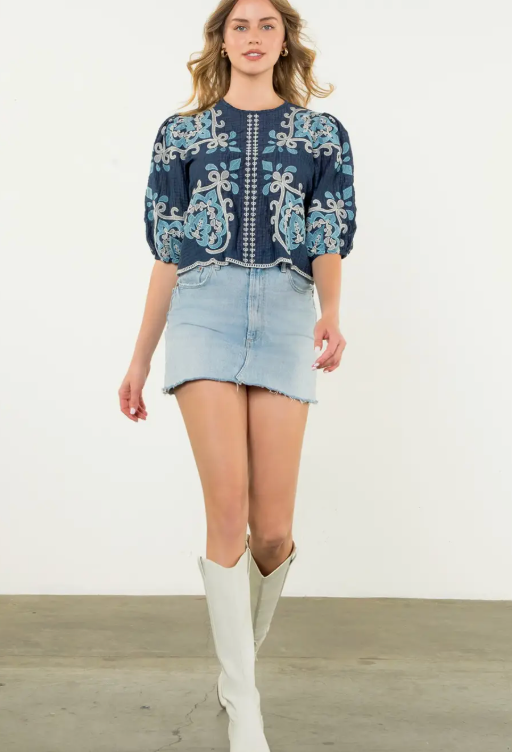 THML ARYA EMBROIDERED TOP