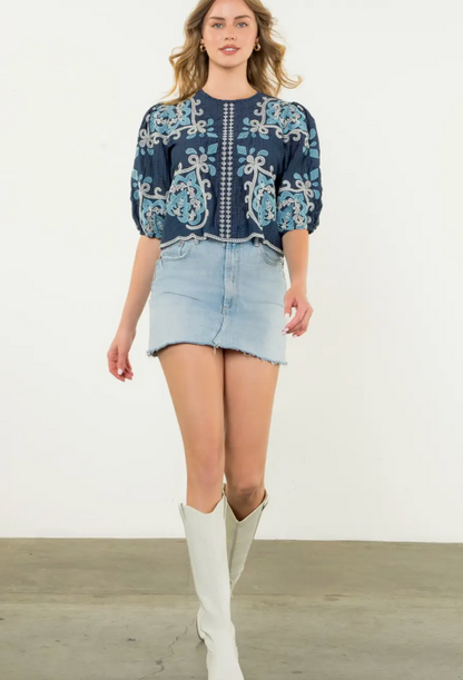 THML ARYA EMBROIDERED TOP