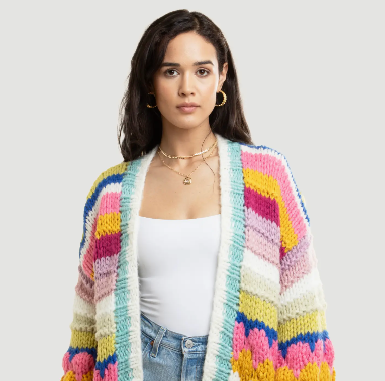 SAACHI BUBBLE STITCH CARDIGAN
