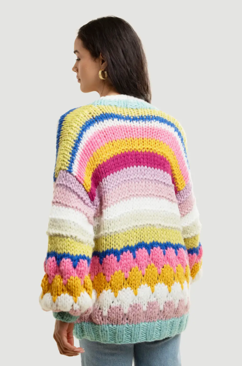 SAACHI BUBBLE STITCH CARDIGAN