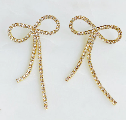 ELLISON+YOUNG GOLDEN BOW EARRINGS