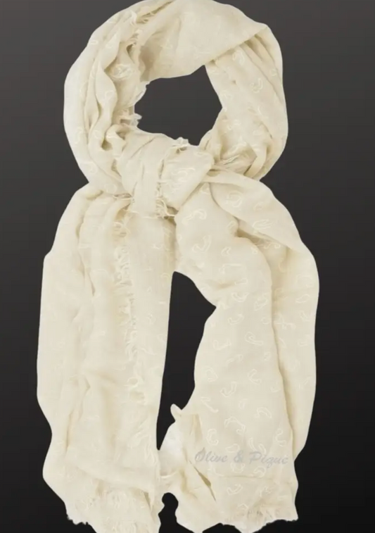 OLIVE & PIQUE LEOPARD SCARF