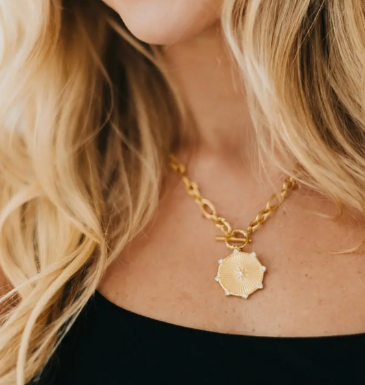 PRETTY SIMPLE SUNBURST NECKLACE