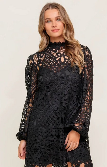 FLYING TOMATO LACE MINI DRESS