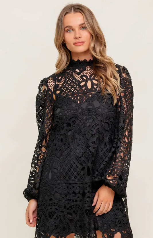 FLYING TOMATO LACE MINI DRESS