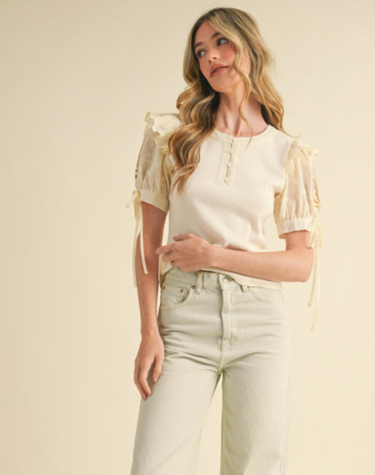 &MERCI BIANCA BLOUSE