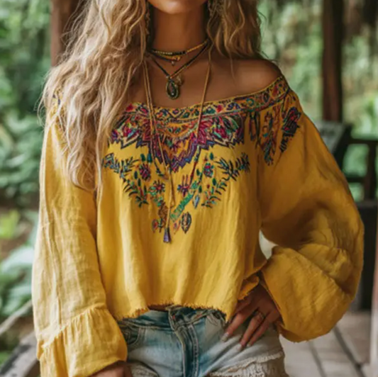 SHEERTREND SUNNY DAYS AHEAD TOP