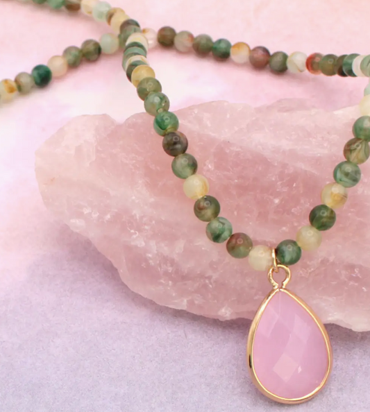 ZAD TEARDROP STONE NECKLACE