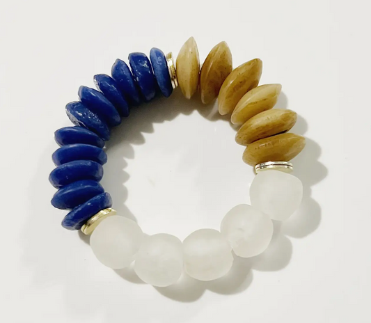 GENTRY BY JENNA SEAN BONE BLUE BRACELET
