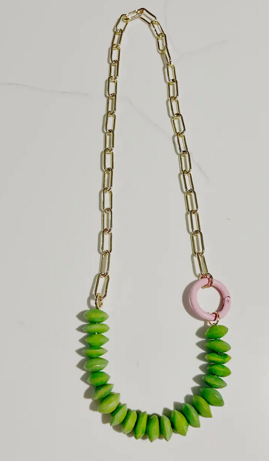 GENTRY BY JENNA WATERMELON PAPERCLIP NECKLACE