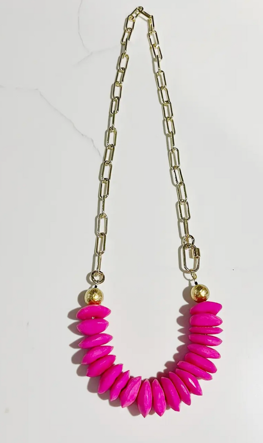 GENTRY BY JENNA PINKY PAPER CLIP NECKLACE