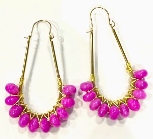 GENTRY BY JENNA PRETTY IN PINK BEAD EARING