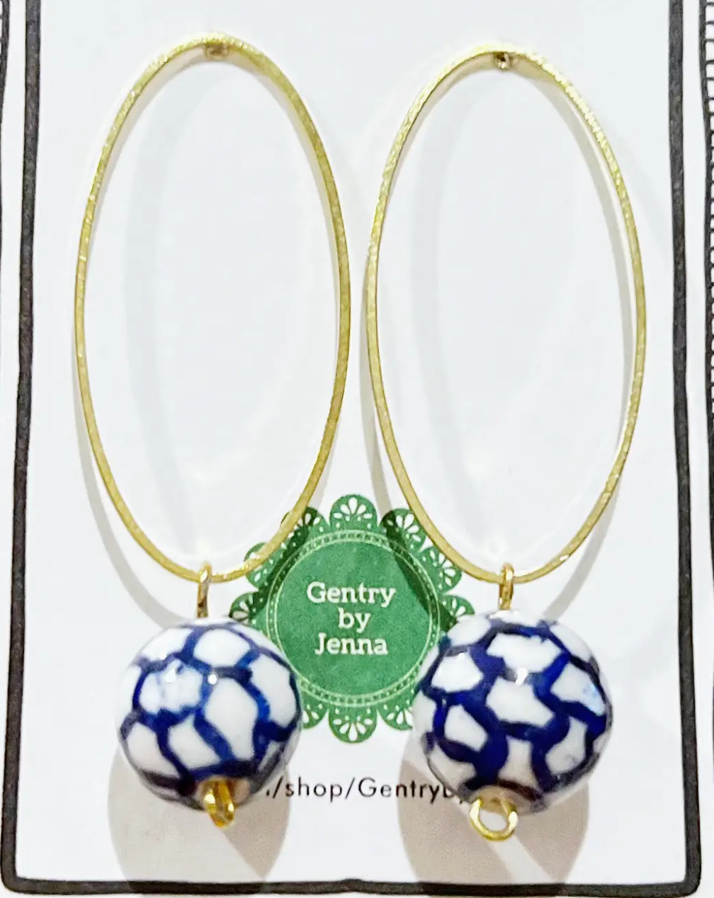 GENTRY BY JENNA BRASS AND SASS OVAL EARING