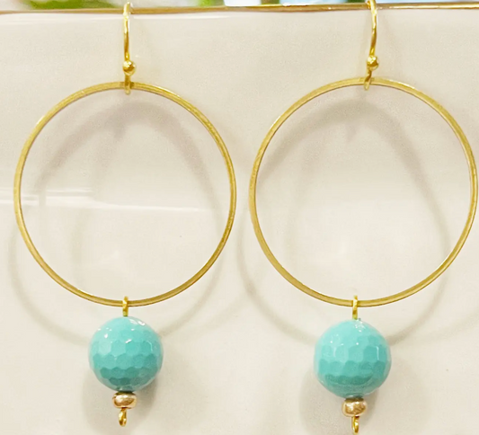 GENTRY BY JENNA CIRCLE OF LIFE TURQUOISE EARING