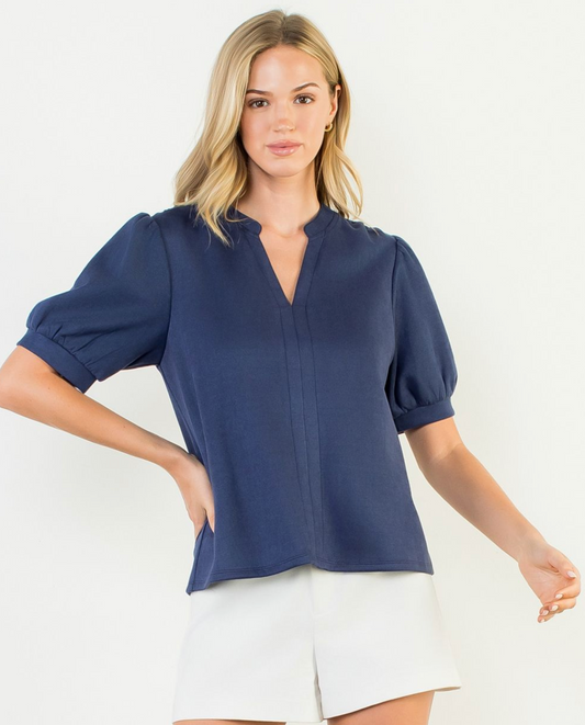 THML SALLY SUEDE TOP