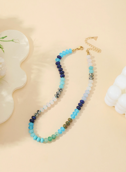 42 POPS AGATE GEMSTONE NECKLACE