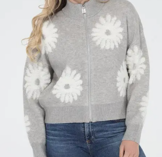 RAIN+ROSE DAISY HUG ZIP UP