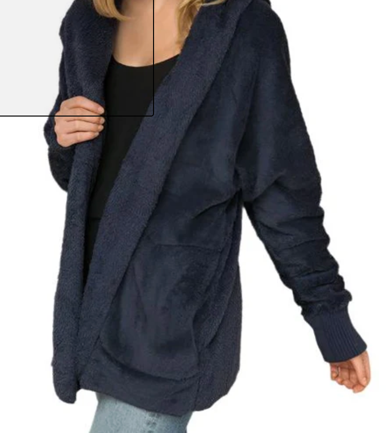 HEM & THREAD TEDDY BEAR CARDIGAN