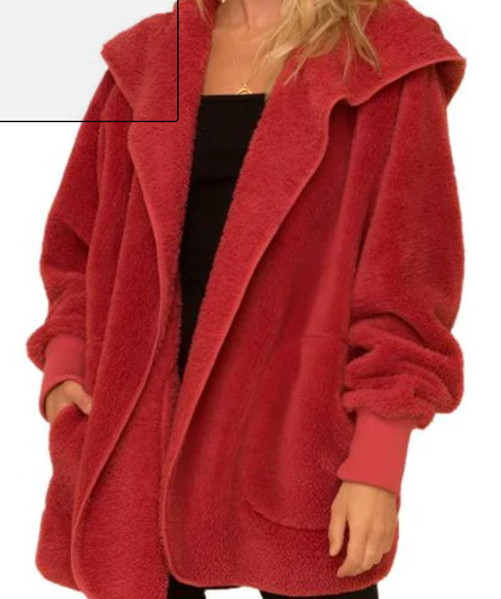 HEM & THREAD TEDDY BEAR CARDIGAN