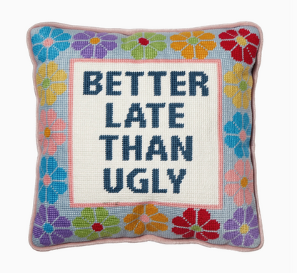 PEKING HANDICRAFT NEEDLEPOINT THROW PILLOW