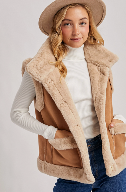 BLUIVY DENVER SHEARLING VEST