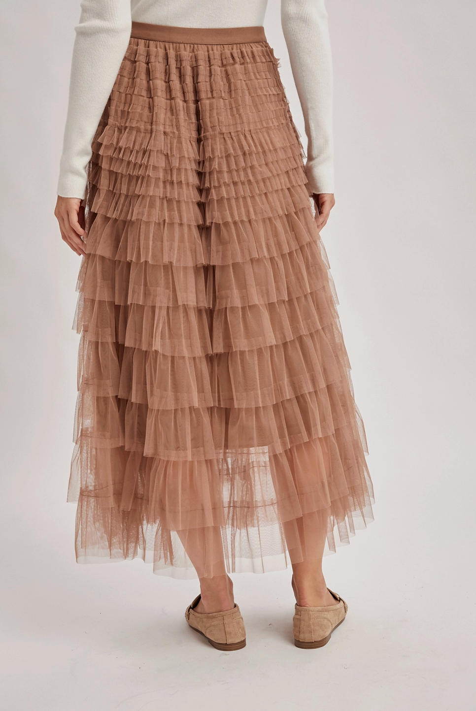 BLUIVY TULLE MIDI SKIRT
