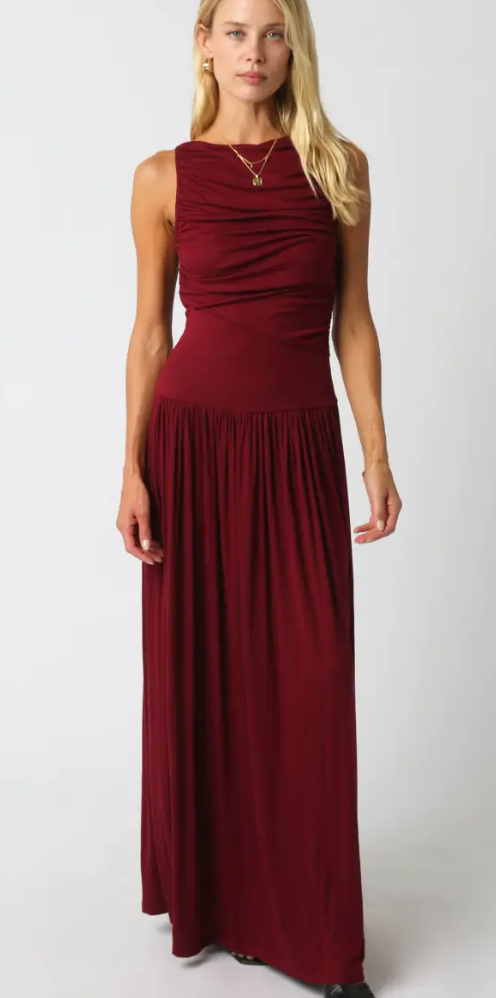 OLIVACEOUS CABERNET KISS DRESS