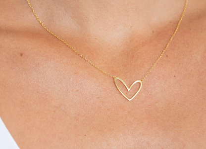 SAHIRA ABIGAIL OPEN HEART NECKLACE