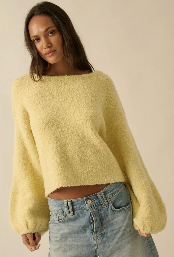 PROMESA BUBBLE SLEEVE SWEATER