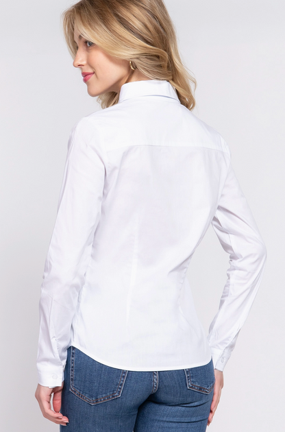 ACTIVE B POPLIN BUTTON DOWN
