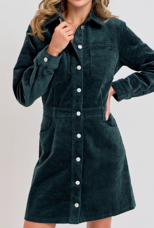 SWEEY LOVELY BY JEN COZY CORD DRESS