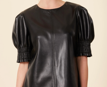 DOLCE CABO NERO VEGAN LEATHER TOP
