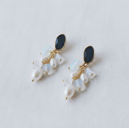 ELLEMADERA FRESHWATER PEARL DROP EARRINGS