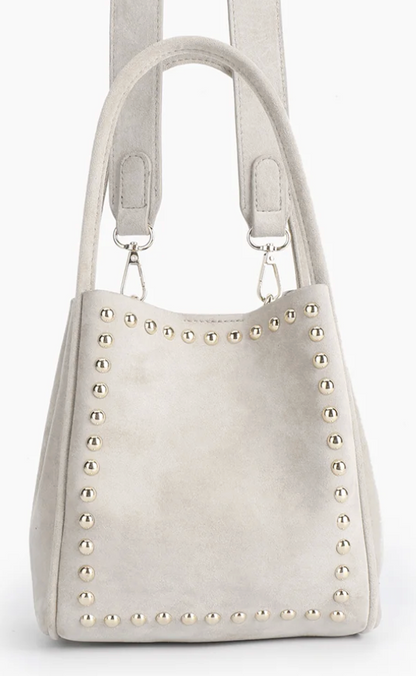 REMI/REID IVORY STUD MINI TOTE