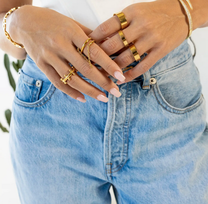 SAHIRA FLAT STACK RINGS